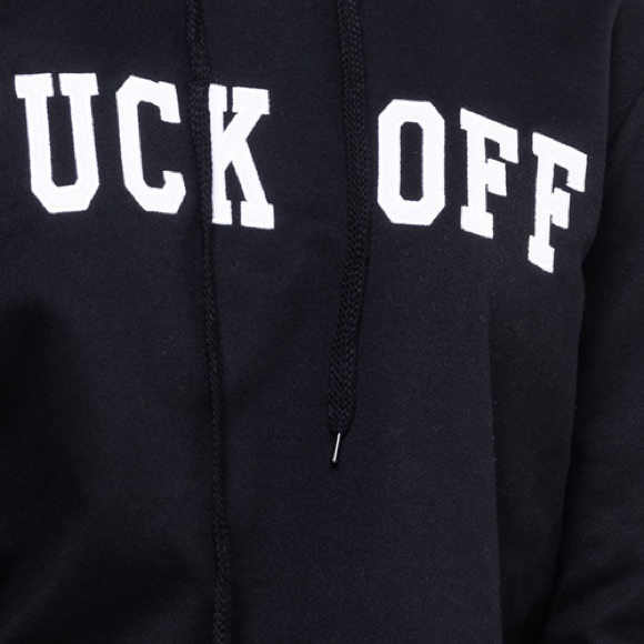 FUCK OFF Black Hoodie - Picture 3 of 5
